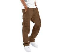 Pantaloni cargo da uomo UK Outdoor Hiking Work Pants Stretch Fit Straight Leg Joggers Uomo Walking Pantaloni della tuta grandi e alti Casual Tactical Track Mens Pantaloni da jogging da uomo, Caff, M