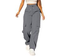Pantaloni Cargo Donna Sportivi Elasticizzati Cargo Pantalone Larghi Casual Traspiranti Pantaloni Con Muti-Tasche Con Tasche Laterali Vintage Pants Baggy Trekking Combattimento Pantalone Comodi