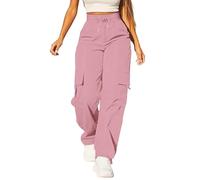 Pantaloni Cargo Donna Sportivi Elasticizzati Cargo Pantalone Larghi Casual Traspiranti Pantaloni Con Muti-Tasche Con Tasche Laterali Vintage Pants Baggy Trekking Combattimento Pantalone Comodi