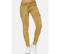 Pantaloni cargo elasticizzati da donna vintage skinny Nina Carter tubo