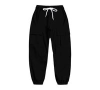Pantaloni cargo eleganti per ragazzi da indossare tutti i giorni, comodi e versatili, perfetti per bambini attivi dai 3 alle 11 Vita elastica per un facile movimento. Pantaloni uomo M, Nero , D