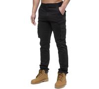 Pantaloni Cargo Enzo Uomo Jeans Combat Chino In Cotone Denim Da Lavoro