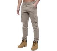 Pantaloni Cargo Enzo Uomo Jeans Combat Chino In Cotone Denim Da Lavoro