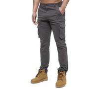 Pantaloni Cargo Enzo Uomo Jeans Combat Chino In Cotone Denim Da Lavoro