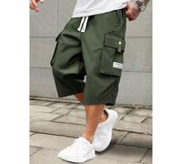 Pantaloni cargo estivi leggeri casual da uomo con vita con coulisse, tasche grandi e toppe con lettera, alla moda e comodi per uso quotidiano e attività all'aperto L,M,S,XL,XS,XXL,XXS,XXXLBlocchi di c