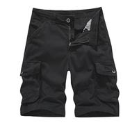 Pantaloni cargo giapponesi per il tempo libero, elasticizzati, con design a 6 tasche, comodi, traspiranti, stile urbano, Nero , 3XL