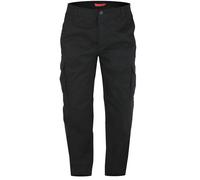 Pantaloni Cargo In Cotone Lavato E Spazzolato D555 Da Uomo Taglia King In Nero