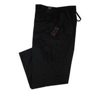 Pantaloni Cargo In Cotone Nero Twill ESPIONAGE TR052 2XL 3XL 4XL 5XL 6XL 7XL 8XL