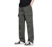 Pantaloni Cargo Jogging Abbigliamento da Lavoro Uomo Pantaloncini Estivi Pantaloncini Pantaloncini Pantaloncini Vecchi Sport Uomo Tasche Outdoor Escursionismo Lavoro Pantaloni della tuta, Verde, 3XL