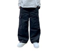 Pantaloni Cargo Larghi da Ragazzi,Pantaloni in Denim Baggy Leggeri Pantalone Casual con Vita Alta Jogging Morbidi Danza Plain Primavera Estate