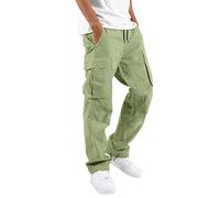 Pantaloni cargo larghi mimetici da uomo, pantaloni da combattimento casual in vita colorati pantaloni sportivi in tessuto con corda per piedi pantaloni cargo da strada solidi per escursioni all'aperto