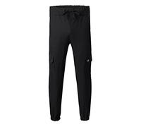 Pantaloni cargo mimetici slim fit da uomo pantaloni corti da uomo cargo casual colore tether pantaloni autunnali pantaloni per escursioni all'aperto lavoro viaggi passeggiate golf, Nero , M