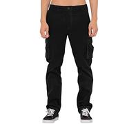 Pantaloni Cargo Multi-Tasche in Velluto a Costine Quattro Stagioni Casual Uomo Giacca Uomo, Le Noir, M