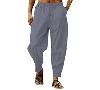 Pantaloni cargo neri Casual Pantaloni Con Tinta Unita A Righe Elastiche Lose Pantaloni Moda Pantaloni Pantaloni Pantaloni Da Jogging Laude Uomo, grigio., 3XL