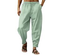 Pantaloni cargo neri Casual Pantaloni Con Tinta Unita A Righe Elastiche Lose Pantaloni Moda Pantaloni Pantaloni Pantaloni Da Jogging Laude Uomo, Gn1, XXL