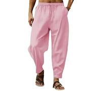 Pantaloni cargo neri Casual Pantaloni Con Tinta Unita A Righe Elastiche Lose Pantaloni Moda Pantaloni Pantaloni Pantaloni Da Jogging Laude Uomo, Rd3, XL