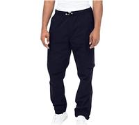 Pantaloni cargo neri da uomo, pantaloni da lavoro cargo formali, versatili, per magazzini, garage, vestibilità regolare, pantaloni da tuta da trekking, pantaloni casual da combattimento, pantaloni