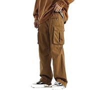 Pantaloni cargo Pantaloni da lavoro da uomo Primavera Nuovo Funzionale Gamba Larga American Street High Street Jeans Pantaloni Lunghi Allenamento Joggers Pantaloni della tuta per gli uomini, cachi, S