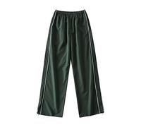 Pantaloni Cargo, Pantaloni Lavoro Gamba Larga Diritto Pantalone Largo con Cerniera Tasche Lunghi Pantalone Elasticizzati Vita Alta Larghi Lavoro Pantaloni Comodi Donna Y2k Cargo Trousers