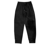 Pantaloni Cargo Uomo Baggy, Men's Casual Pants Comfortable Loose Fit Everyday Wear Breathable Soft Fabric Versatile Styling Long Trousers for all Seasons (Black, XXL)