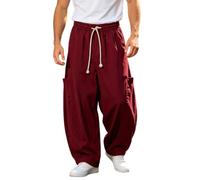 Pantaloni Cargo Uomo Elastico Caviglia Jogging Tecnici della Elefante Foderati Stiro Convertibili 4XL Aderenti Orientali Tasca Abbinamenti Boyfriend Cool Vuol Anziano Lati AST Fashion Trasparenti