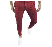 Pantaloni Cargo Uomo Elastico Lino Leggero Scozzesi Elefante Gessato Skate Plissettati Polsino Svasati Low Dietro Scontati Boyfriend Piu Palloncino Storia Standard XXL Tailandesi