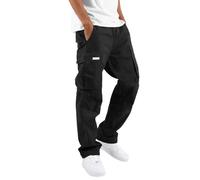 Pantaloni Cargo Uomo Estivi Pantalone Estivo Uomo da Lavoro Leggeri Multitasche Pantaloni Elastico in Vita con Coulisse Taglie Grandi Tinta Unita Jogging Abbigliamento Moda Estivo Trousers