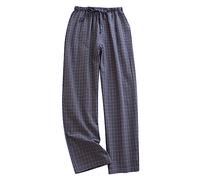 Pantaloni casual 2025 Primavera Estate Thin Day System Plaid Home Pants Loose Home Pigiama Pantaloni, grigio., M