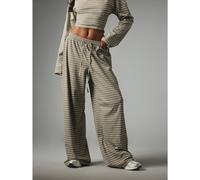Pantaloni casual a gamba larga con vita elastica e coulisse, motivo a righe orizzontali, lunghezza intera, stile palazzo, abbigliamento da casa per estate e primavera L,M,S,XL,XSstampa dappertuttoTess