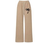 Pantaloni Casual Bambina a Gamba Dritta, Comodi e Morbidi, Perfetti per Tutti i Giorni, Ideali per Giocare, Andare a Scuola e per l'uso Quotidiano. (Khaki, 14-15 Years)