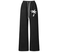 Pantaloni Casual Bambina a Gamba Dritta, Comodi e Morbidi, Perfetti per Tutti i Giorni, Ideali per Giocare, Andare a Scuola e per l'uso Quotidiano. (Black, 6-7 Years)