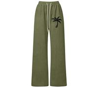 Pantaloni Casual Bambina a Gamba Dritta, Comodi e Morbidi, Perfetti per Tutti i Giorni, Ideali per Giocare, Andare a Scuola e per l'uso Quotidiano. (Army Green, 6-7 Years)