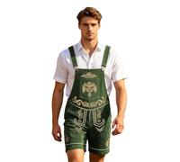 Pantaloni casual con spalline stampate per feste della birra ideale per tutti i giorni e comodi vestibilità tuta stile versatile perfetto per la primavera e l'estate lavabile in (Dark Green, L)