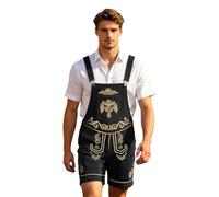 Pantaloni casual con spalline stampate per feste della birra ideale per tutti i giorni e comodi vestibilità tuta stile versatile perfetto per la primavera e l'estate lavabile in (nero, 3XL)