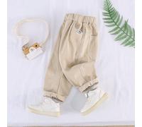 Pantaloni casual con vestibilità ampia e leggeri, adatti per la tarda primavera e l'inizio dell'estate, per ragazzi 6Y,7Y,8Y,9Y,4Y,5Y,2-3YLettereMiscele di cotone