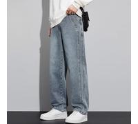 Pantaloni casual da ragazzo con lavaggio a pezze, jeans dritti e morbidi per adolescenti, nuovo stile adatto per tutte le stagioni 14Y,12Y,13Y,15YColore unicoDenim