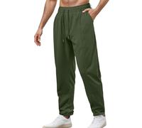 Pantaloni casual da uomo 2026 per lo sport e l'uso quotidiano e le impostazioni, design leggero a gamba larga, versatile, stile estivo e autunnale, Verde, XL