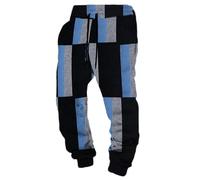 Pantaloni casual da uomo con design moderno di stampa per un comodo comfort per il tempo libero, versatile per l'uso quotidiano, Blu-B, 4XL