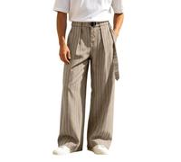 Pantaloni Casual da Uomo dalla vestibilità Comoda, con Gamba Larga e Dritta | Pantaloni Con Elastico Cargo Montagna Elegante Donna Giardiniere Bottoni Imbottitura Catena Standard Euro