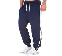 Pantaloni casual da uomo perfetti per l'uso quotidiano, design slim fit, stile versatile per autunno e inverno, facili da abbinare ai capispalla, comodo tessuto elasticizzato per una libertà (Navy, L)