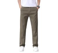 Pantaloni casual da uomo Primavera Stile Coreano Dritto Elastico Slim Fit Trendy Business Casual, cachi, 50