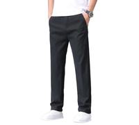 Pantaloni casual da uomo Primavera Stile Coreano Dritto Elastico Slim Fit Trendy Business Casual, Nero , 50