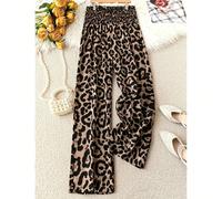 Pantaloni casual eleganti con stampa leopardata, adatti per primavera, estate e autunno, che esaltano l'eleganza e la grazia L,M,S,XL,XS,XXLLeopardoPoliestere