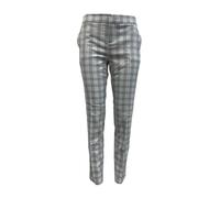 Pantaloni Casual Grigi A Quadri ECRU Da Donna Mayfair #1668SS 2 NWT
