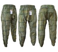 Pantaloni Casual In Cotone Stonewashed Da Uomo In Patchwork Elasticizzati Hippie