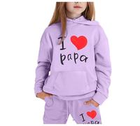 Pantaloni Casual In Felpa da Ragazze Completi Felpa a Manica Lunga e Pantaloni Tinta Unita Completo autunnale per bambini Set di Pigiami per Bambini Carini in Morbido Cotone Non Felpato