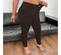 Pantaloni casual minimalisti di colore unito, versatili, con vita elasticizzata e aderente, slim fit e affusolati 0XL,1XL,2XL,3XL,4XLColore unicoTessuto in maglia