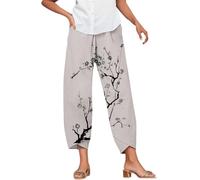 Pantaloni casual per brunch, regolabili, tinta unita, interviste, belle donne, stile viaggio, lusinghiero, pista resort, slim petite, Grigio chiaro, XL