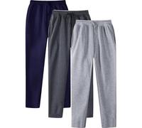 Pantaloni Casual Trousers Uomo Comodi Gamba Dritta Cargo Sportivi Tuta Invernali Felpati E Donna Ideale per Sport Relax