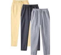 Pantaloni Casual Trousers Uomo Cotone Tuta Invernale Cargo Sportivi Jogging Felpati Larghi Elasticizzati Slim Fit Autunno Invernali
